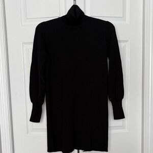 Wilfred Black Long Sleeve Turtleneck Sweater Dress